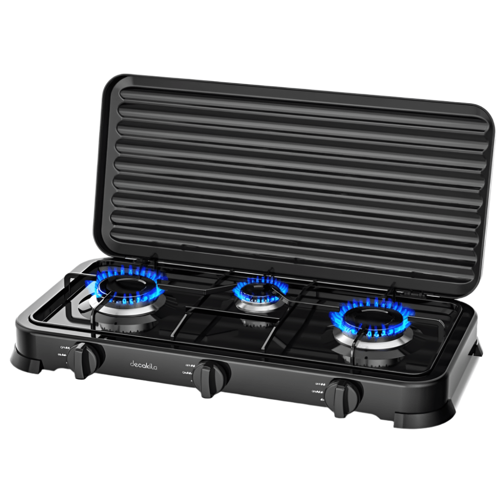 Cuisinière à gaz à triple brûleur Decakila - KMGS009B