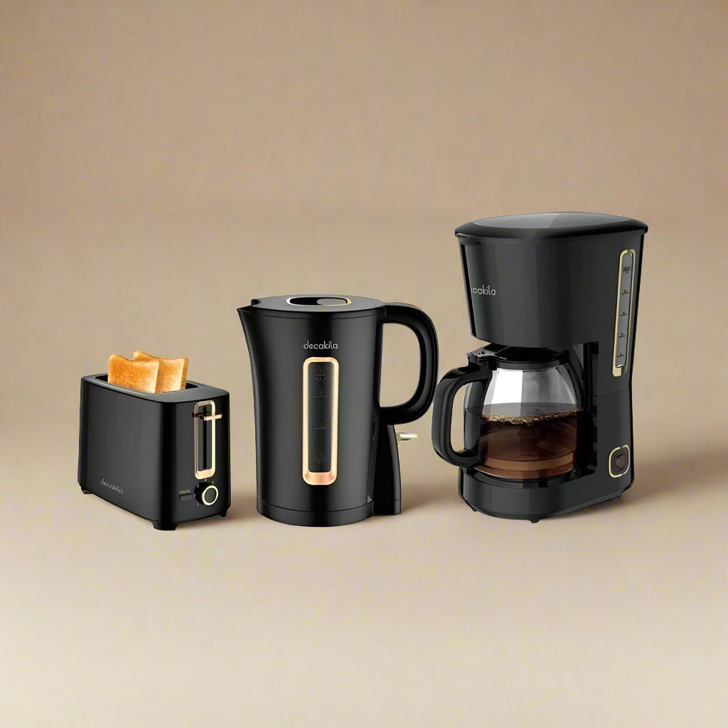 Decakila Ensemble d'appareils de cuisine 3 pièces, bouilloire, grille-pain et cafetière - KECF005B-1