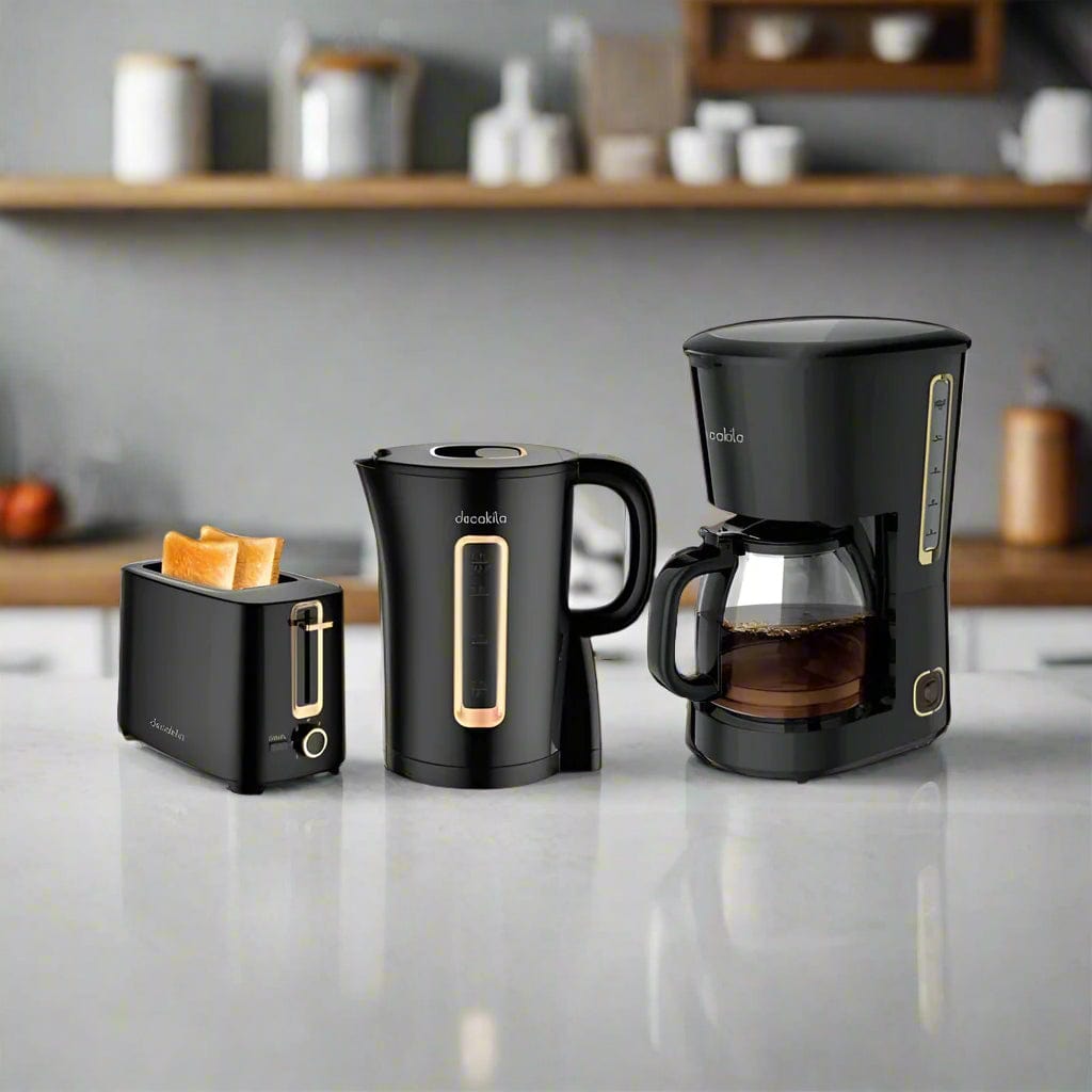 Decakila Ensemble d'appareils de cuisine 3 pièces, bouilloire, grille-pain et cafetière - KECF005B-2