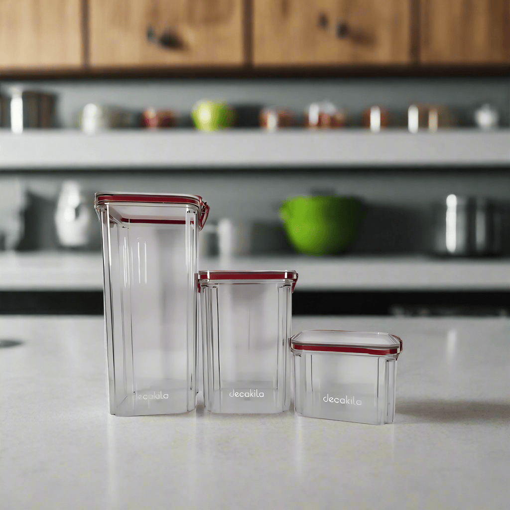 Decakila Ensemble de 3 pièces de récipients alimentaires scellés - KMTT125W-3