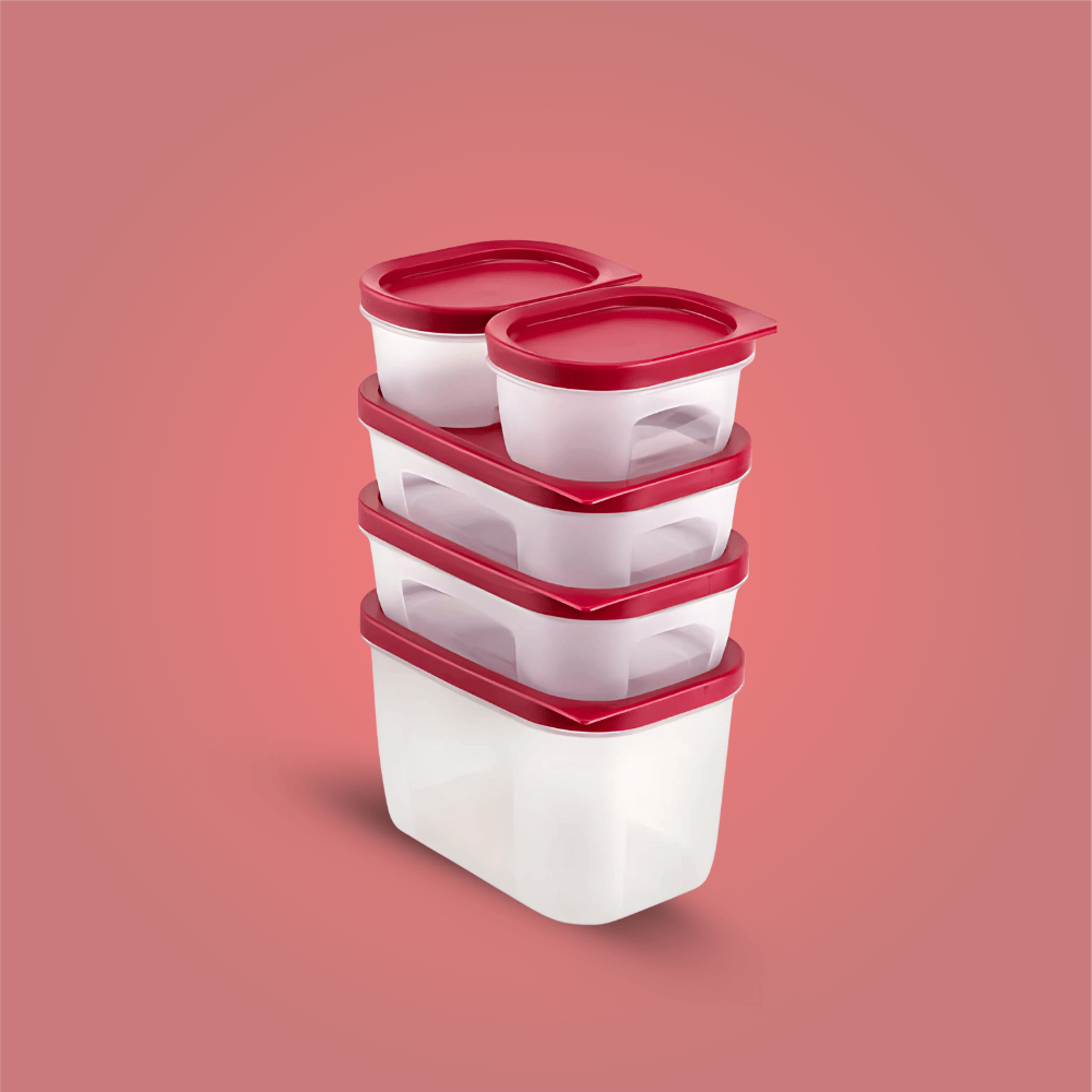 Decakila Ensemble de 5 contenants de conservation des aliments - KMTT119R-1