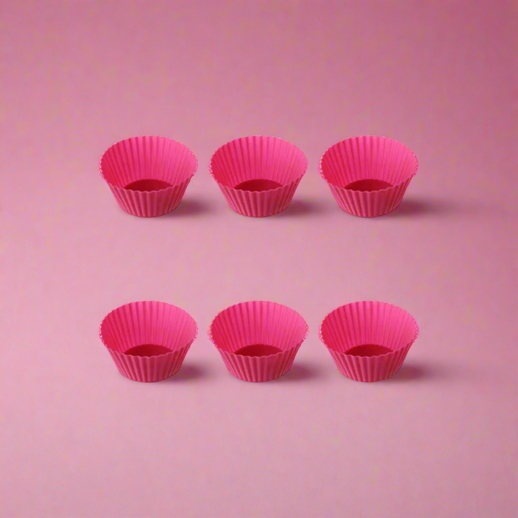 Decakila Ensemble de 6 moules à cupcakes en silicone - KMTT075Y-1