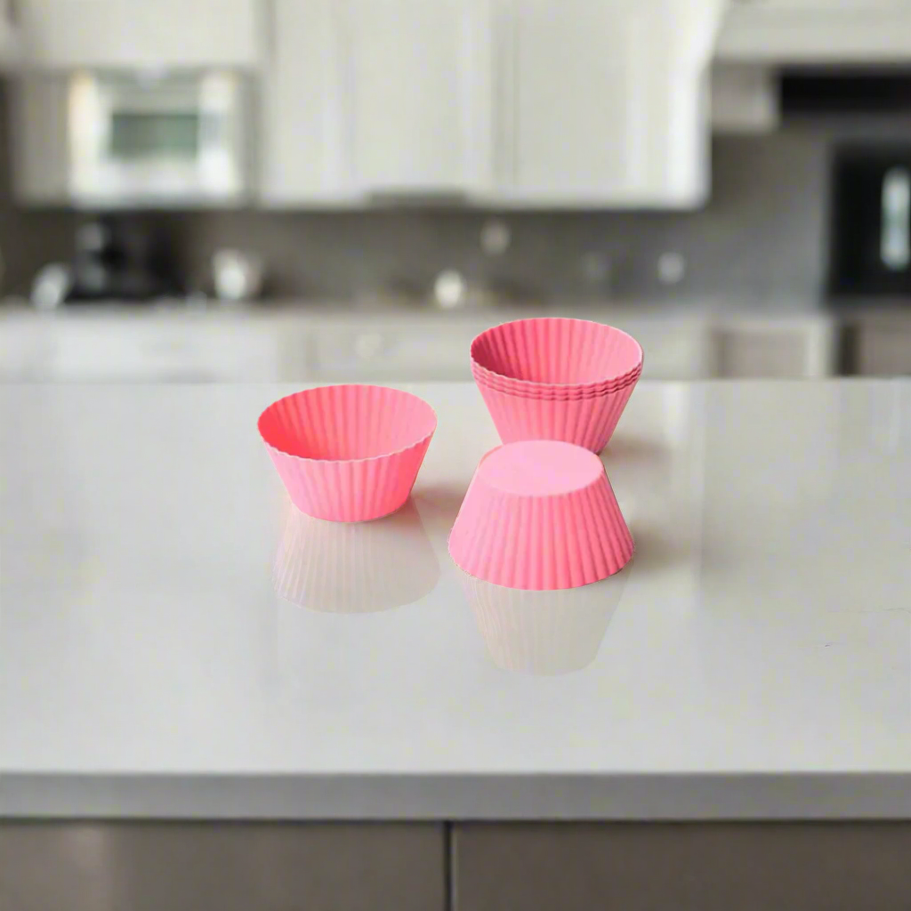 Decakila Ensemble de 6 moules à cupcakes en silicone - KMTT075Y-2