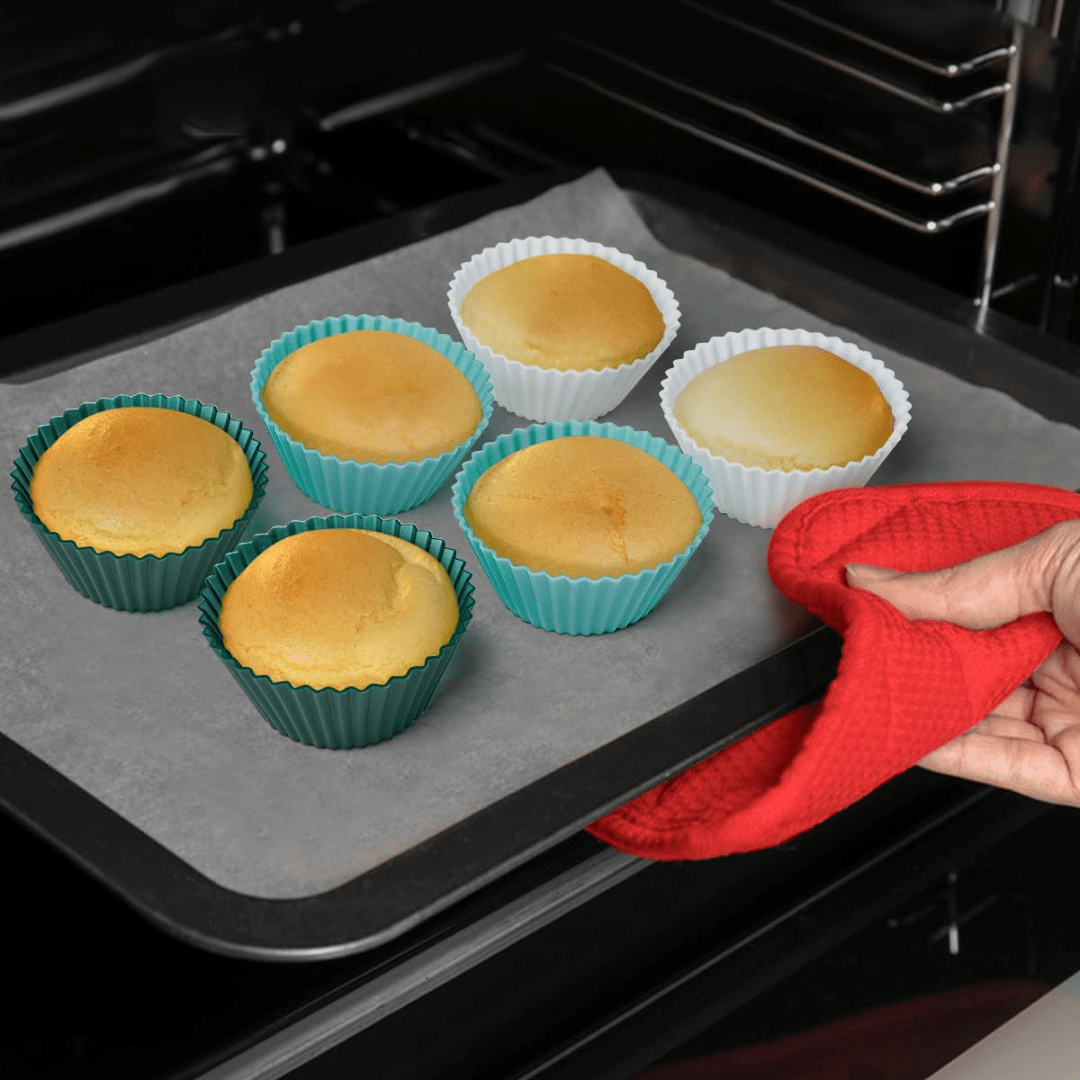 Decakila Ensemble de 6 moules à cupcakes en silicone - KMTT075Y-4