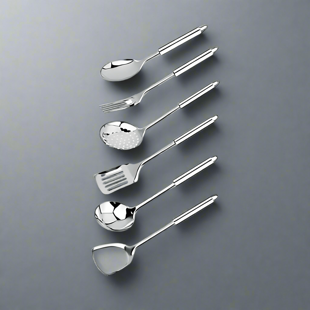 Decakila Ensemble d'ustensiles de cuisine 7 pièces en acier inoxydable - KMTT147M-1
