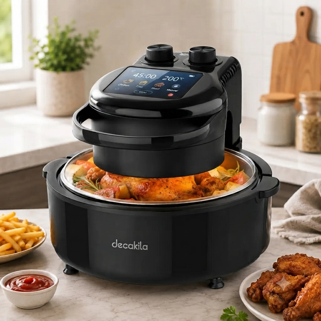 Decakila Friteuse àAir Digitale 2 pièces - 5 Litres Noir KEEC045B