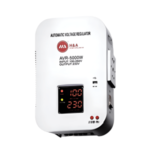 Stabilisateur de régulateur de tension mural numérique H&A 5000 W - H&A-WM-5000W