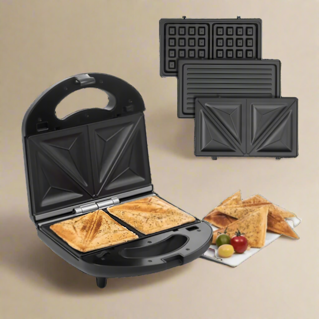 Decakila Machine à sandwich LED 3 en 1 750 W - KEEC048M-1