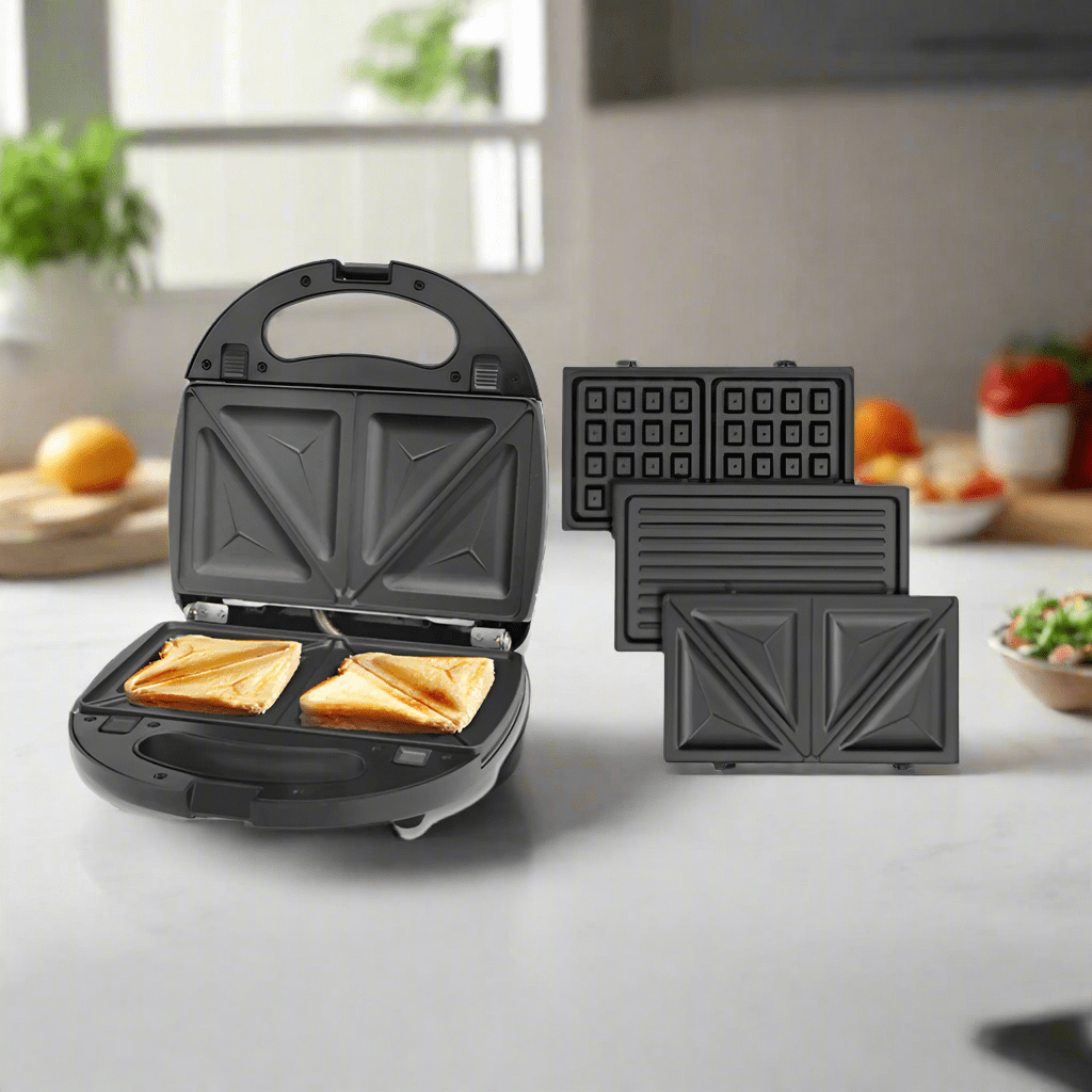 Decakila Machine à sandwich LED 3 en 1 750 W - KEEC048M-3