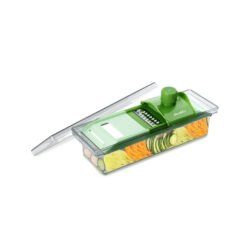 Decakila Rappeuse Coupe Fromage/Légumes 2 En 1, manuel, 3 lames incluses - KMTT086W-3