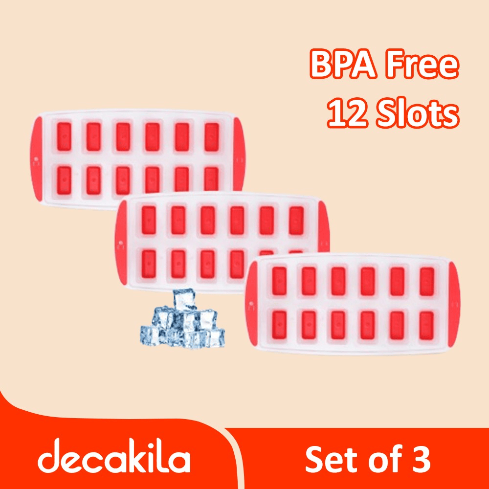Ensemble de bacs à glaçons Decakila 3 pièces - KMTT126R-3
