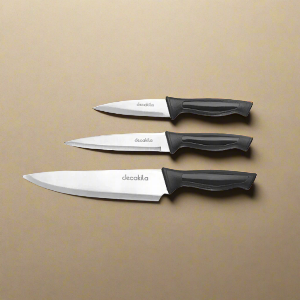 Ensemble de couteaux de cuisine Decakila 3 pièces - KMTT109B-1