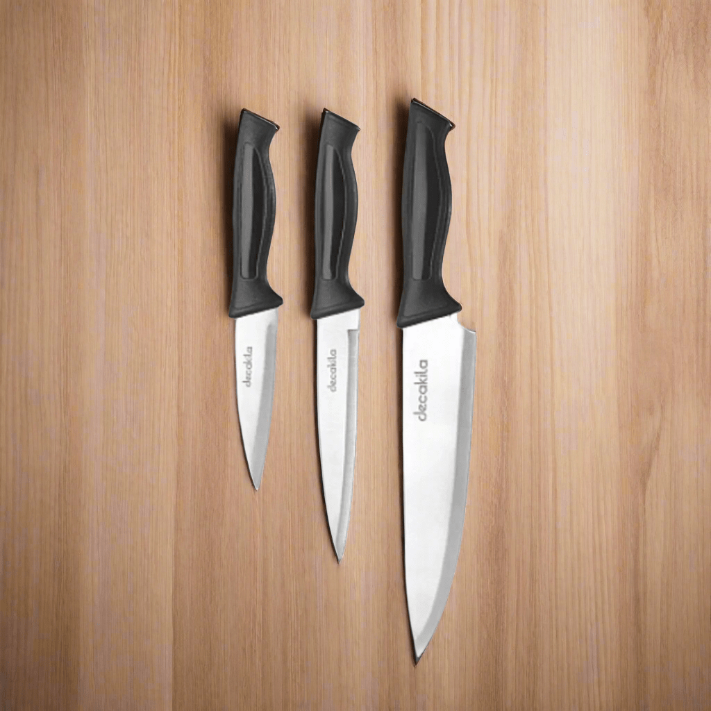 Ensemble de couteaux de cuisine Decakila 3 pièces - KMTT109B-2