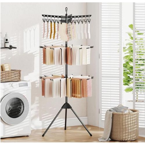 Étendoir à Linge Pliable - Noir