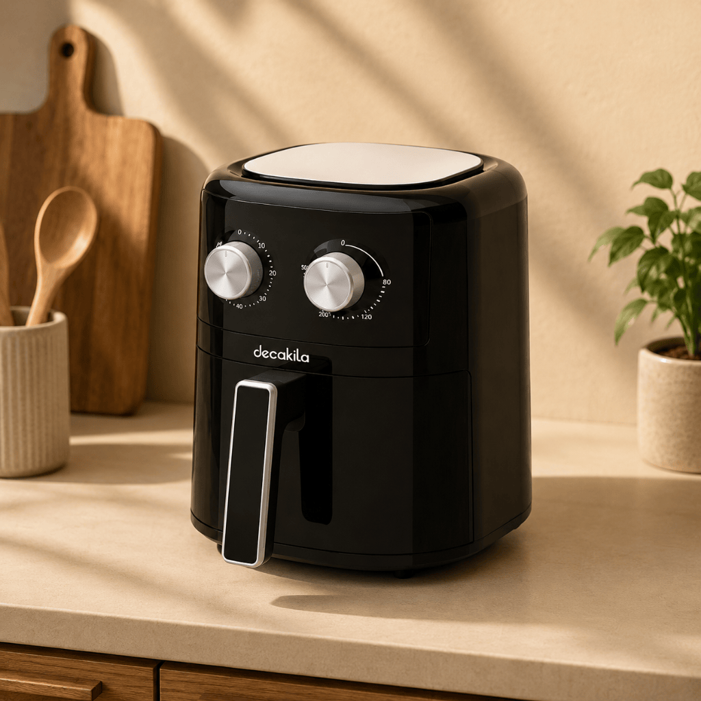 Friteuse à air Decakila 4,5 L avec contrôle de température réglable 1400 W - KEEC099B-1