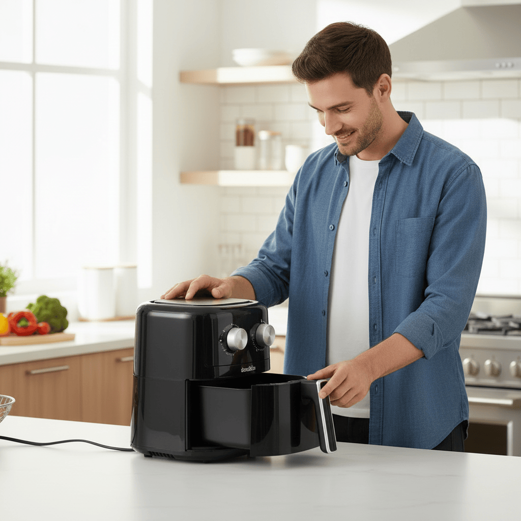 Friteuse à air Decakila 4,5 L avec contrôle de température réglable 1400 W - KEEC099B-3