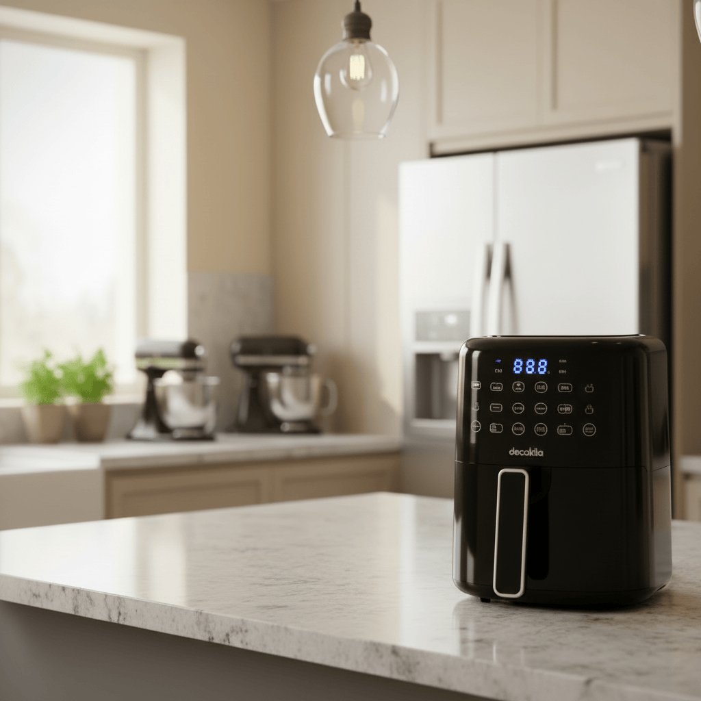 Friteuse à air numérique noire Decakila 4,5 L 1400 W - KEEC100B-3