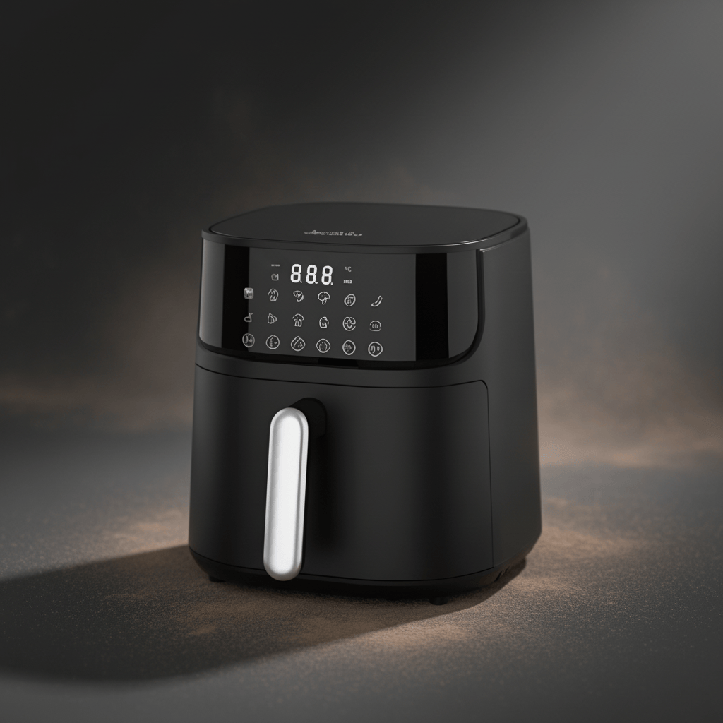 Friteuse à air numérique noire Decakila 5,5 L 1500 W - KEEC102B-1