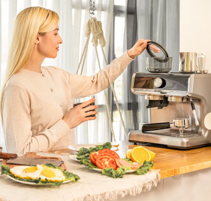 Machine à café expresso Decakila Kecf010m avec broyeur intégré, pompe à pression puissante de 15 bars et 1350 W-2