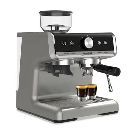 Machine à café expresso Decakila Kecf010m avec broyeur intégré, pompe à pression puissante de 15 bars et 1350 W