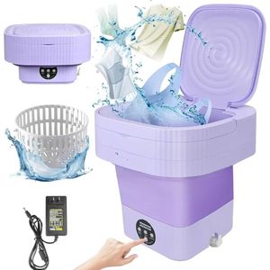 Mini Lave Linge Portable Pliable - Violet-1