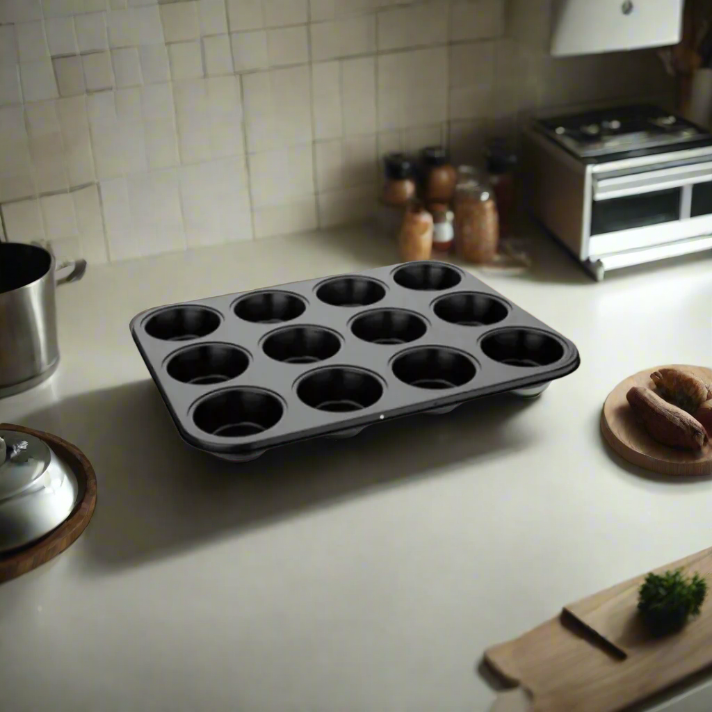 Moule à muffins antiadhésif Decakila - KMTT080B-2