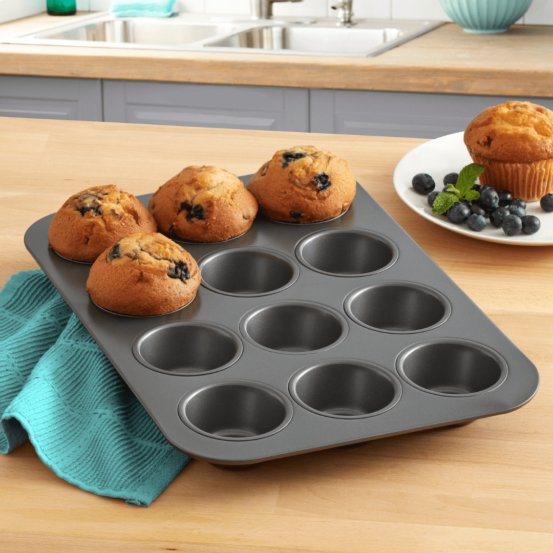Moule à muffins antiadhésif Decakila - KMTT080B-4