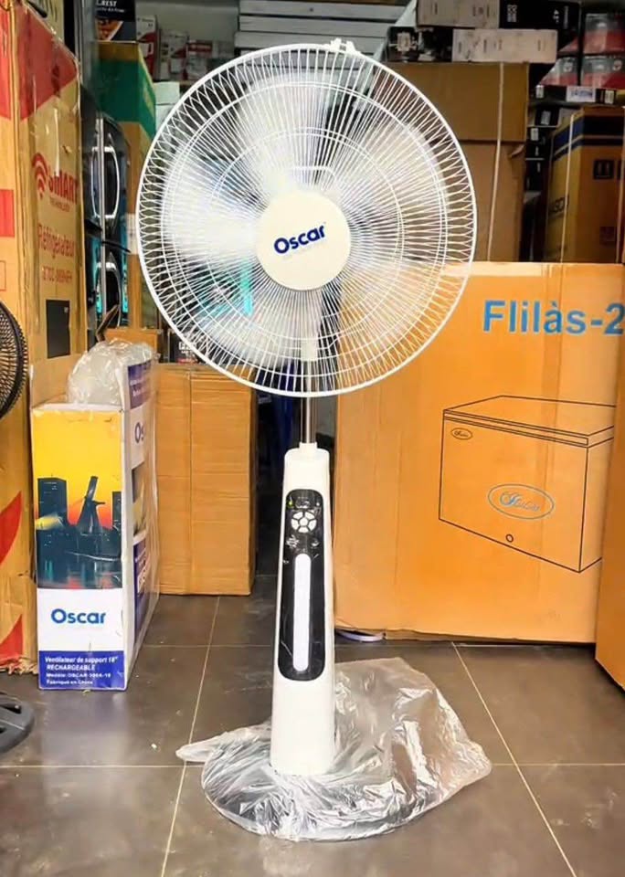 Oscar Ventilateur Rechargeable A Pied 18 Pouces Ultra Solide Avec Télécommande (OSC-300A18) - Blanc - Garantie 12 Mois-2