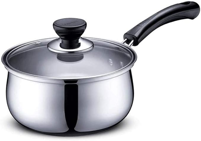Poêle antiadhésive durable avec couvercle transparent, poêle en pierre, casserole à lait, poignée en caoutchouc, vaisselle, compatible avec tous les feux de cuisson