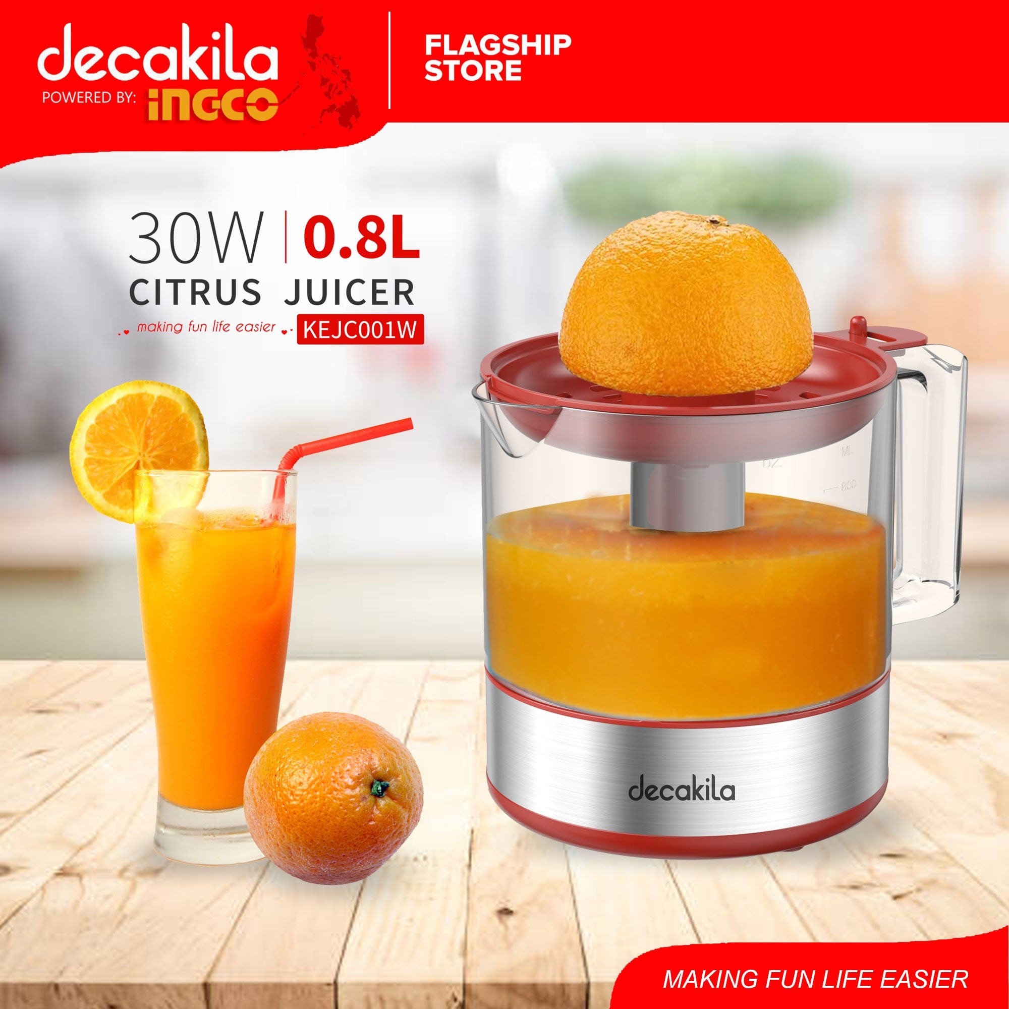 Presse-agrumes Decakila à double cônes 30W - KEJC001W-2
