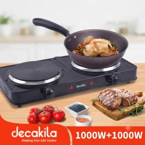 Raf Plaque de cuisson électrique 2 feux KECC005B - 1000W+1000W - Noir