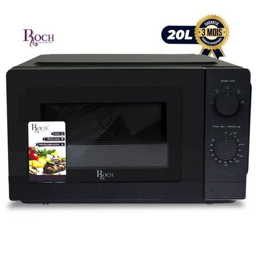 Roch Micro-ondes 20 litres - 700 W - 5 niveaux de puissance - Noir
