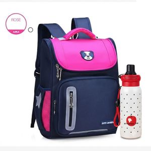 Sac à Dos d’école CM au collège pour Enfant + gourde mignon offert Rose