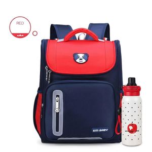 Sac à Dos d’école CM au collège pour Enfant + gourde mignon offert Rouge