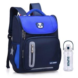 Sac à Dos d’école CM au collège pour Enfant + gourde Super offert Bleu