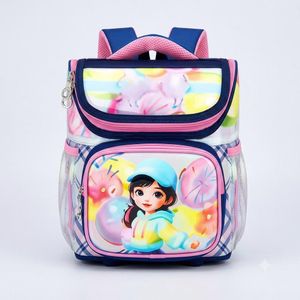 Sac à dos d'école primaire Motif dessin animé - Fille en chapeau Rose