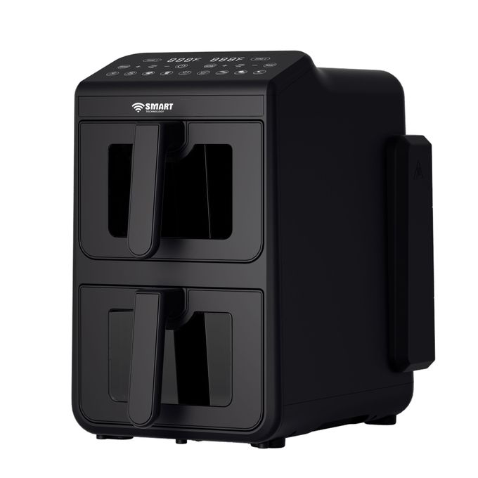 SMART TECHNOLOGY Air Fryer Double Panier Smart 10L Digital (STPE-889W) – 2460W, Sans Huile (80% de Gras en Moins) - Tactile- Design Élégant Noir / Garantie 3 Mois-5