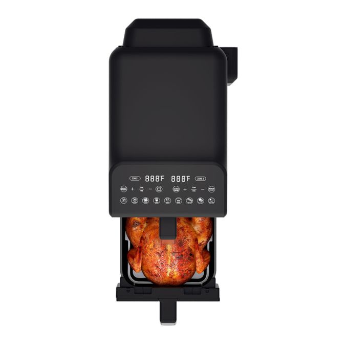 SMART TECHNOLOGY Air Fryer Double Panier Smart 10L Digital (STPE-889W) – 2460W, Sans Huile (80% de Gras en Moins) - Tactile- Design Élégant Noir / Garantie 3 Mois-7
