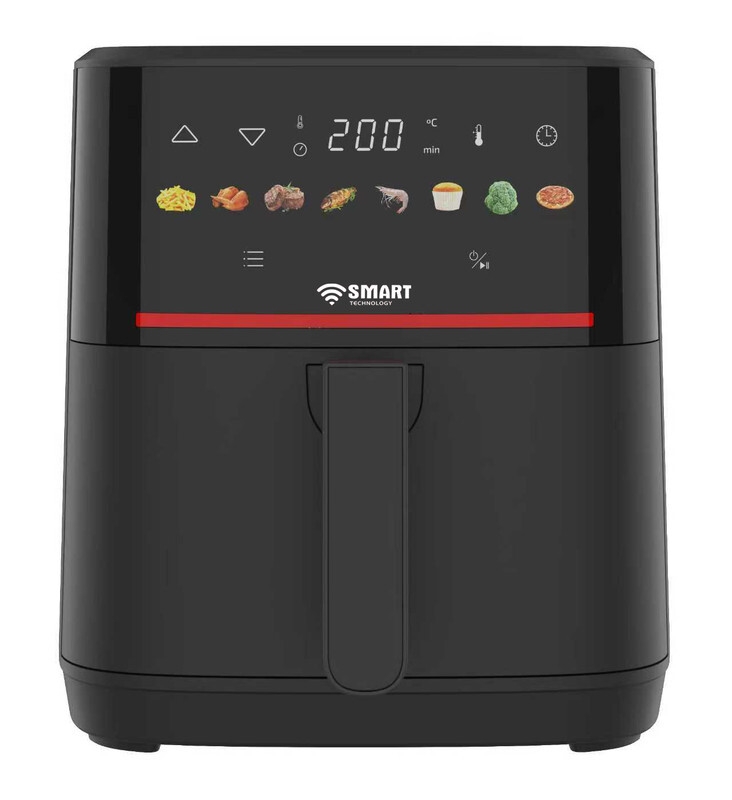 SMART TECHNOLOGY Air Fryer Smart 6.5L Digital (STPE-885W) – 1700W, Sans Huile (80% de Gras en Moins) – Design Élégant Noir / Garantie 3 Mois.-5