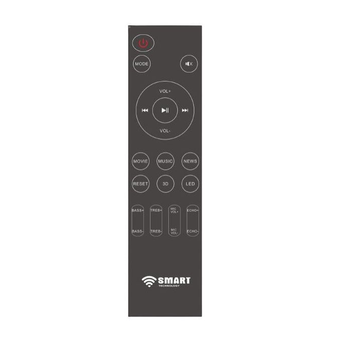 SMART TECHNOLOGY Barre De Son Modèle Bois Élégant STHA-1004W (4.1ch - 400W) - USB / Bluetooth / Entrée AUX / HDMI (ARC) / Optique, Avec Télécommande- Noir- Garantie 3 Mois.-5