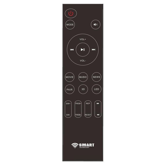 SMART TECHNOLOGY Barre De Son Modèle STHA-1003W (4.1ch - 300W) - USB / Bluetooth / Entrée AUX / HDMI (ARC) / Optique, Avec Télécommande- Noir- Garantie 3 Mois-5