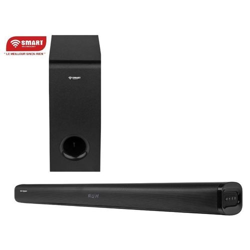 SMART TECHNOLOGY Barre De Son Modèle STHA-1003W (4.1ch - 300W) - USB / Bluetooth / Entrée AUX / HDMI (ARC) / Optique, Avec Télécommande- Noir- Garantie 3 Mois