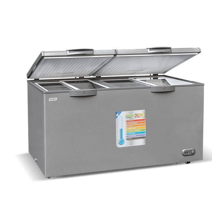 SMART TECHNOLOGY Congélateur Horizontal COOL PACK -2 Battants 423L(STCC-550VW) - Blanc Intérieur + vitrée / Avec Grille à l’Arrière -Gris / Garantie 12 Mois.-3