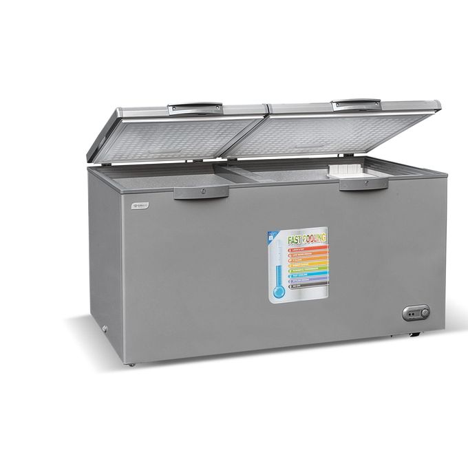 SMART TECHNOLOGY Congélateur Horizontal COOL PACK - 2 Battants Avec Clef - STCC-550 - 423 Litres - Gris/ Avec Grille à L'arrière - 12 Mois De Garantie-3