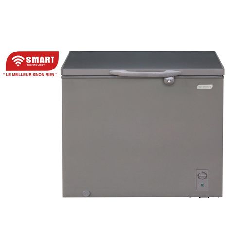 SMART TECHNOLOGY Congélateur Horizontal  Smart – 250 L – Modèle _STCC-278K_Finition grise  _Avec Grille Arrière – Système de verrouillage inclus – Garantie 12 mois
