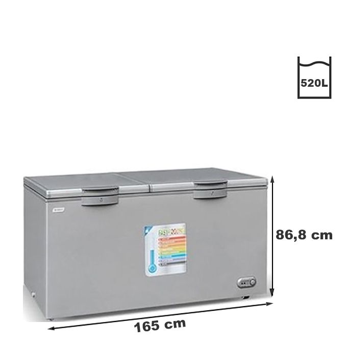 SMART TECHNOLOGY Congélateur Horizontal STCC-640 - 520 L - Gris - Garantie 12 Mois-2