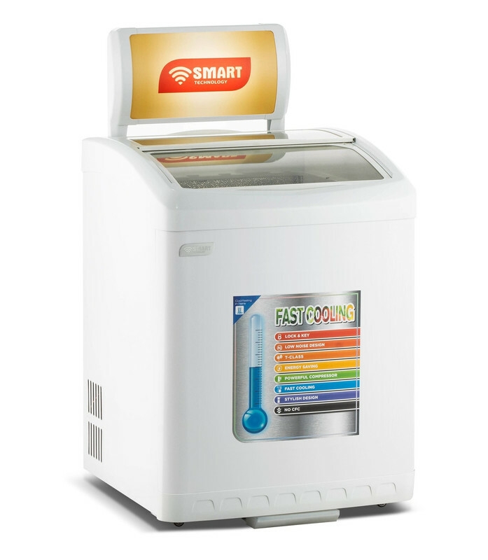 SMART TECHNOLOGY Congélateur Horizontal Vitré À Glace /Surgelé 156L_Modèle STCCV-221 -Blanc- Garantie 12 mois.-4