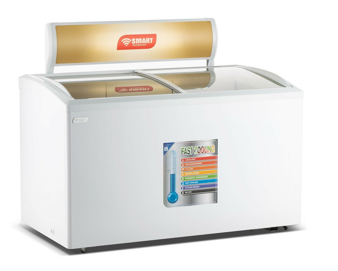 SMART TECHNOLOGY Congélateur Horizontal Vitré À Glace /Surgelé 415L_Modèle STCCV-441 -Blanc- Garantie 12 mois.-4