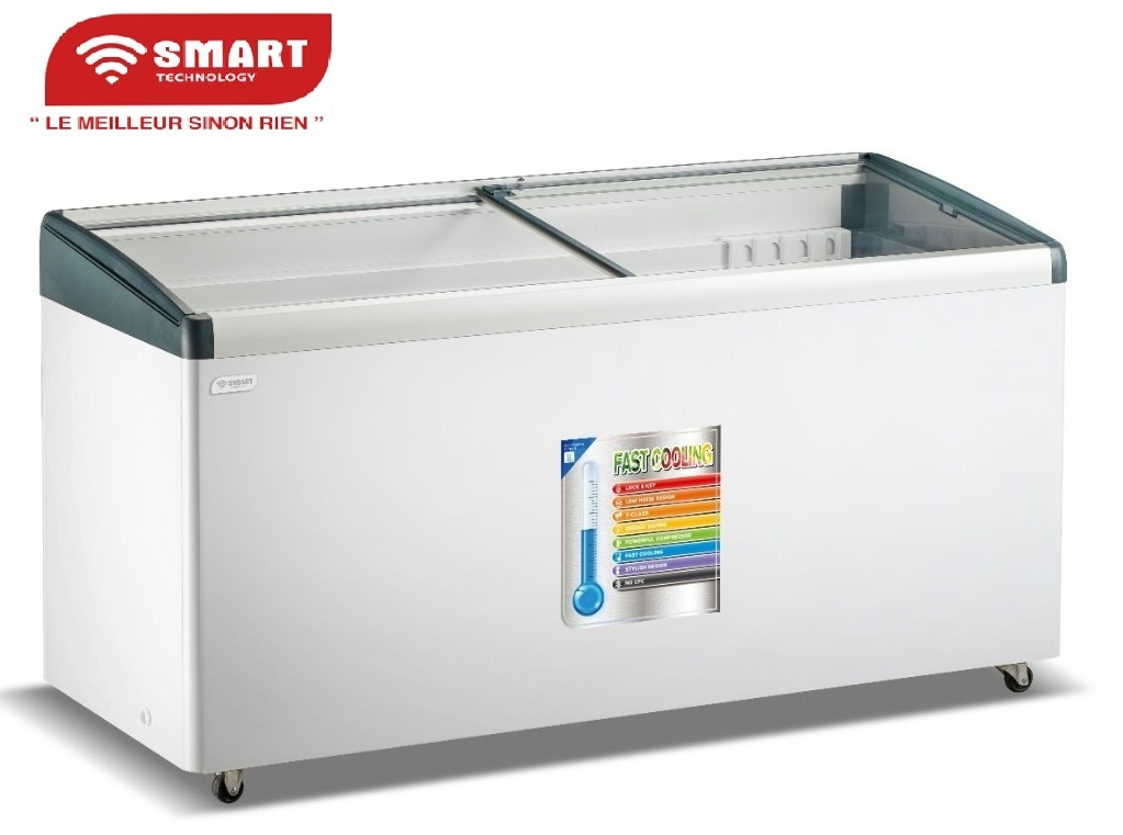 SMART TECHNOLOGY Congélateur Horizontal Vitré Smart (STCCV-617) – 510 Litres – Blanc – Garantie 12 Mois-3