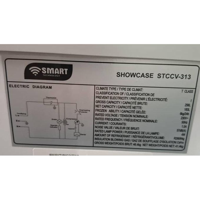 SMART TECHNOLOGY Congélateur Horizontal Vitré (STCCV-313) –258 Litres – Blanc – Garantie 12 Mois-3